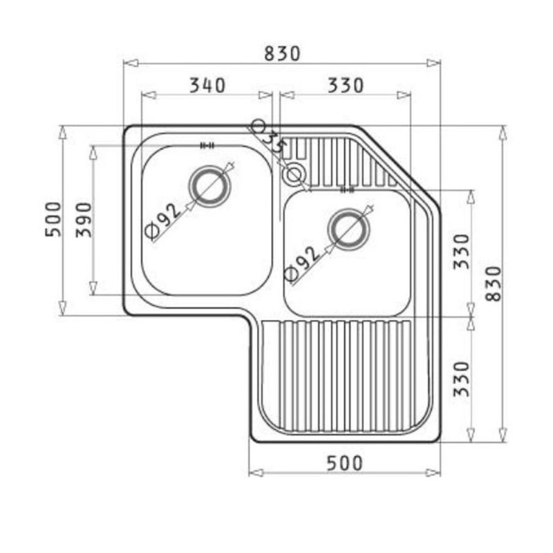 kích thước của Chậu rửa bát Bosch CELESTE LH kích thước của Chậu rửa bát Bosch CELESTE LH