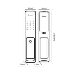Khóa cửa điện tử Bosch FU780KB màu đen 4 Kích thước khóa cửa điện tử Bosch FU780KB màu đen