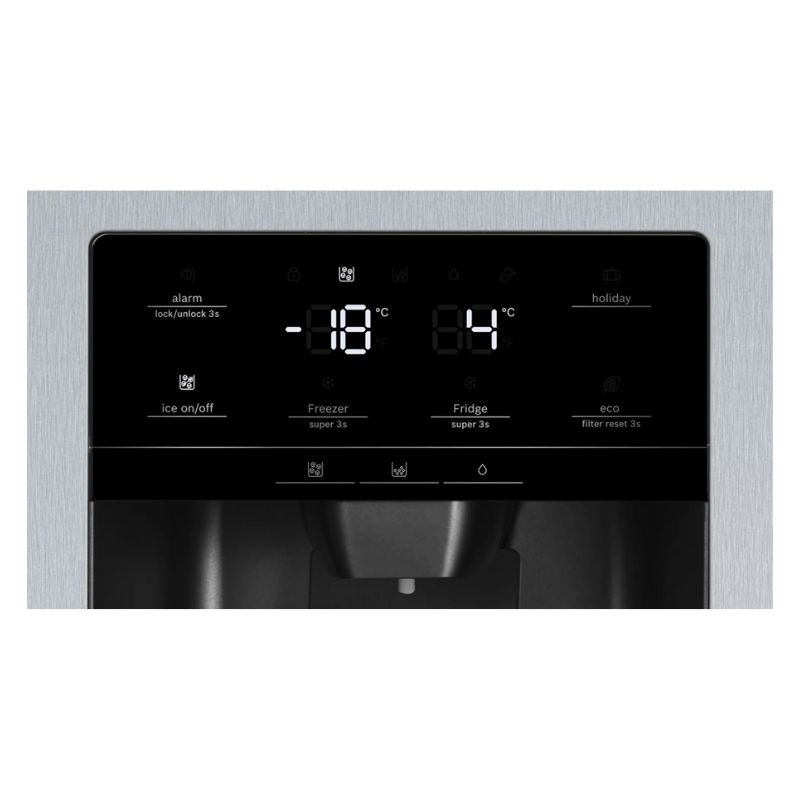 Tủ lạnh 2 cánh side by side 531 lít Bosch KAG93AIEP Bảng điều khiển tủ lạnh 2 cánh side by side 531 lít Bosch KAG93AIEP