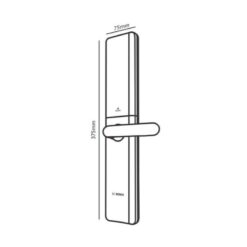 Khóa cửa vân tay Bosch ID80 EU Gray 5 kich thuoc khoa cua van tay bosch id80 eu gray